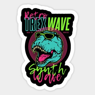 Trex Wave Retro Sticker